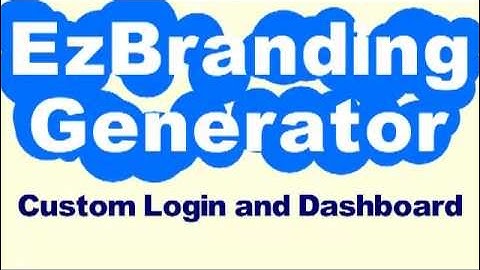 EzBrandingGenerator - Creating A Custom Wordpress Login Screen And Dashboard (V1.03.01)