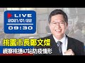 【現場直擊】桃園市長鄭文燦視察桃捷A7站防疫情形 20210122