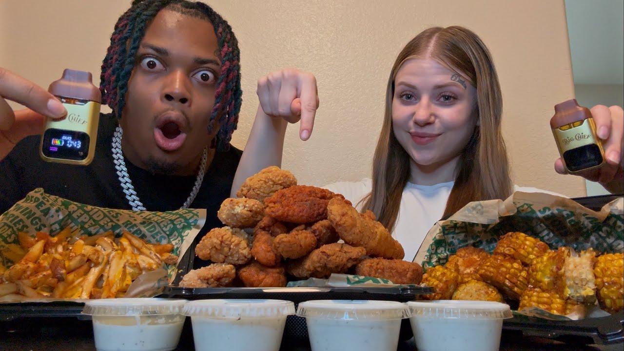 Eating 100 Wingstop Tenders While Faded AF