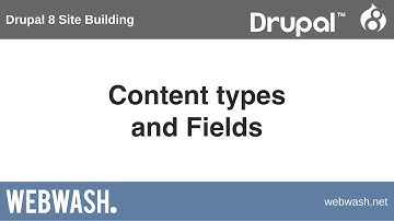Drupal 8 Site Building, 6.1: Content types and Fields