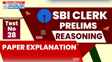 SBI CLERK 2022 PRELIMS |SBI CLERK REASONING| PRACTICE SET AND SHORTCUT TRICKS
