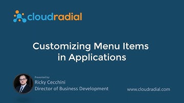 Customizing Menu Items in Applications on CloudRadial