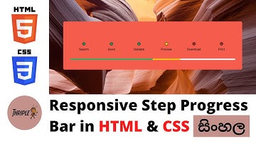 HTML & CSS Web Designing 27 - Responsive Step Progress Bar - Sinhala