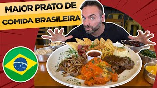 O MAIOR PRATO DE COMIDA BRASILEIRA!! | Filé ao molho, parmegiana, medalhão & feijoada!!