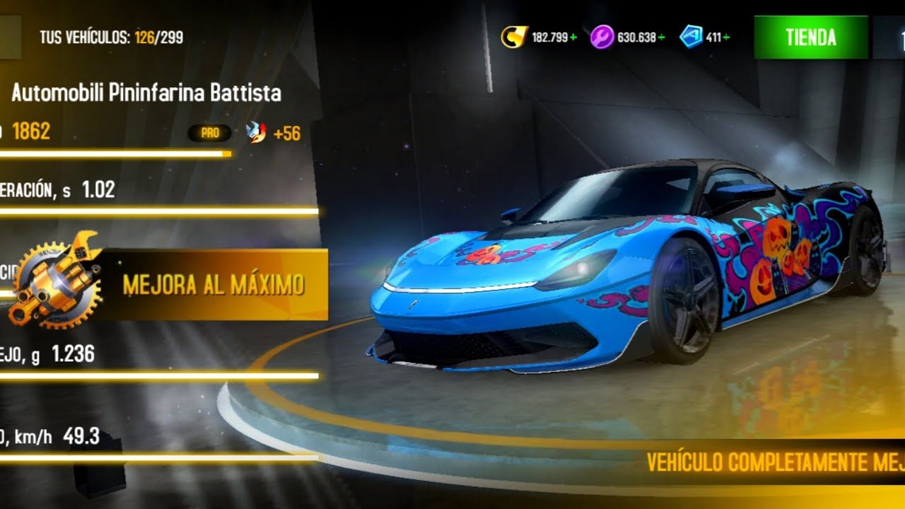 Asphalt 8, Automobili Pininfarina Battista, Rank 1862, Ultimate Upgrade