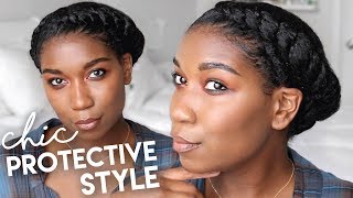 Asymmetrical Twisted Crown | Protective Hairstyles Natural Hair  Naptural85