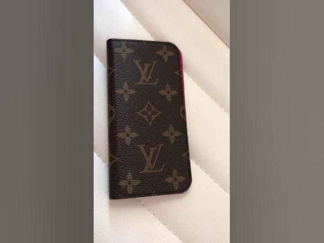 Authentic Louis Vuitton LV Monogram Folio iPhone 7 Case Brown Phone Case