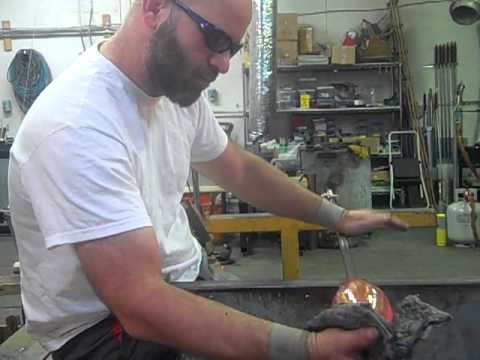 Angelo Ambrosia working on a glass piece