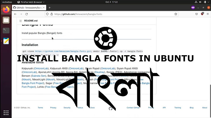 INSTALL BANGLA FONTS IN UBUNTU | 2021