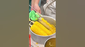 Quickly remove corn kernels#woker #satisfying