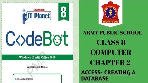APS class 8 Computer | Chapter 2 | ACCESS - CREATING A DATABASE  (EXERCISE) @nksclasses