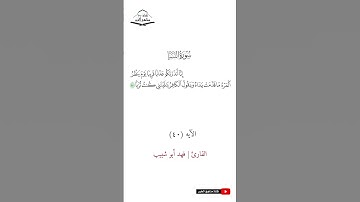سورة النبأ - الآيه (40) القارئ فهد أبو شبيب 1445 هـ - 2023 م