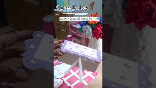 DIY Cute Mini Storage 🎀 Box from Waste!#diy #youtubeshorts #viralvideo #viralshorts #trending #craft