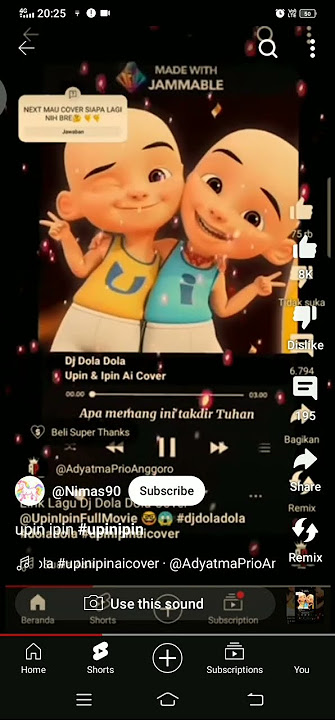 Dj Dola Dola Upin & Ipin AI Corner
