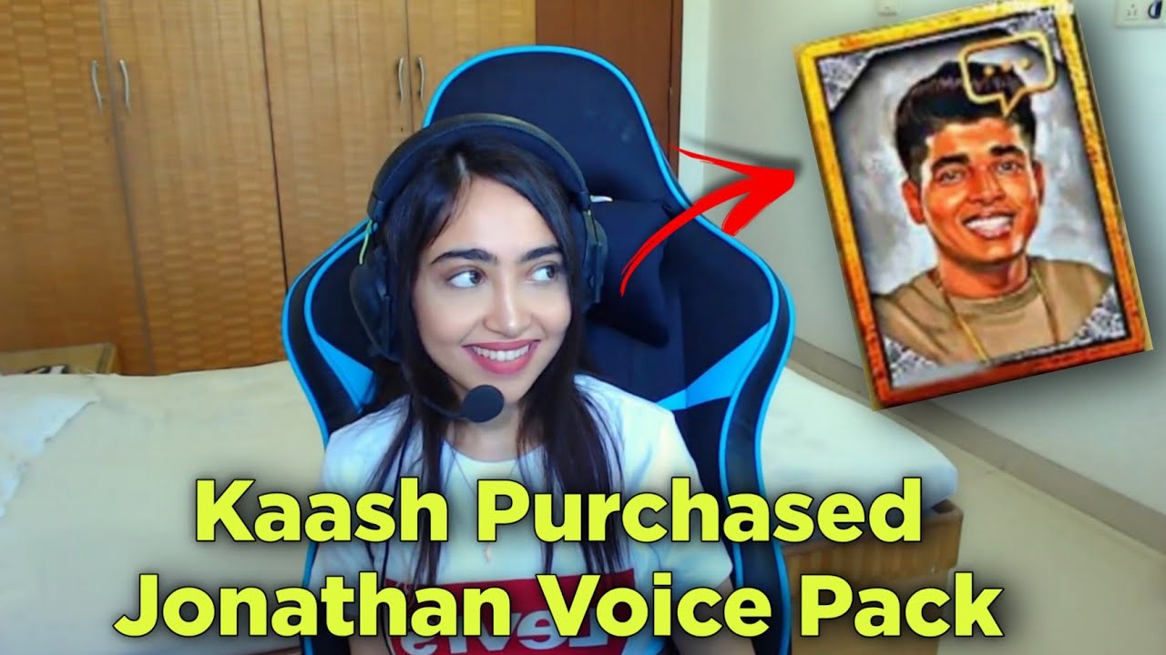 Kaash Purchased Jonathan's Voice Pack in BGMI | Epic Reaction 🤪 - YouTube