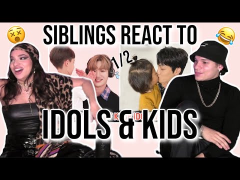 Siblings react to "Cute Moments Of Kpop Idols With Kids" | 1/2| REACTION 😂🤷‍♀️