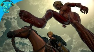 Female Titan Appears! Attack on Titan / A.O.T. Wings of Freedom Gameplay E9