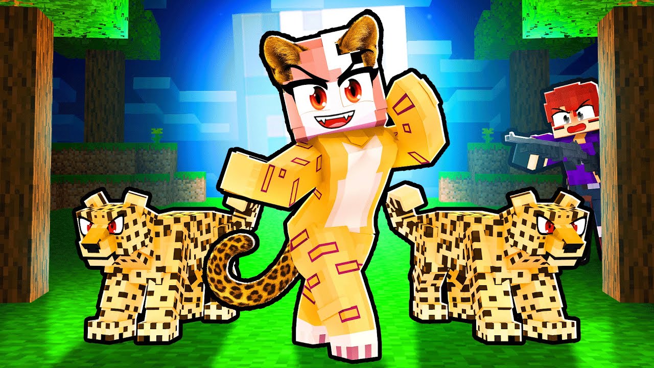 JOGANDO como GAROTA LEOPARDO no MINECRAFT!