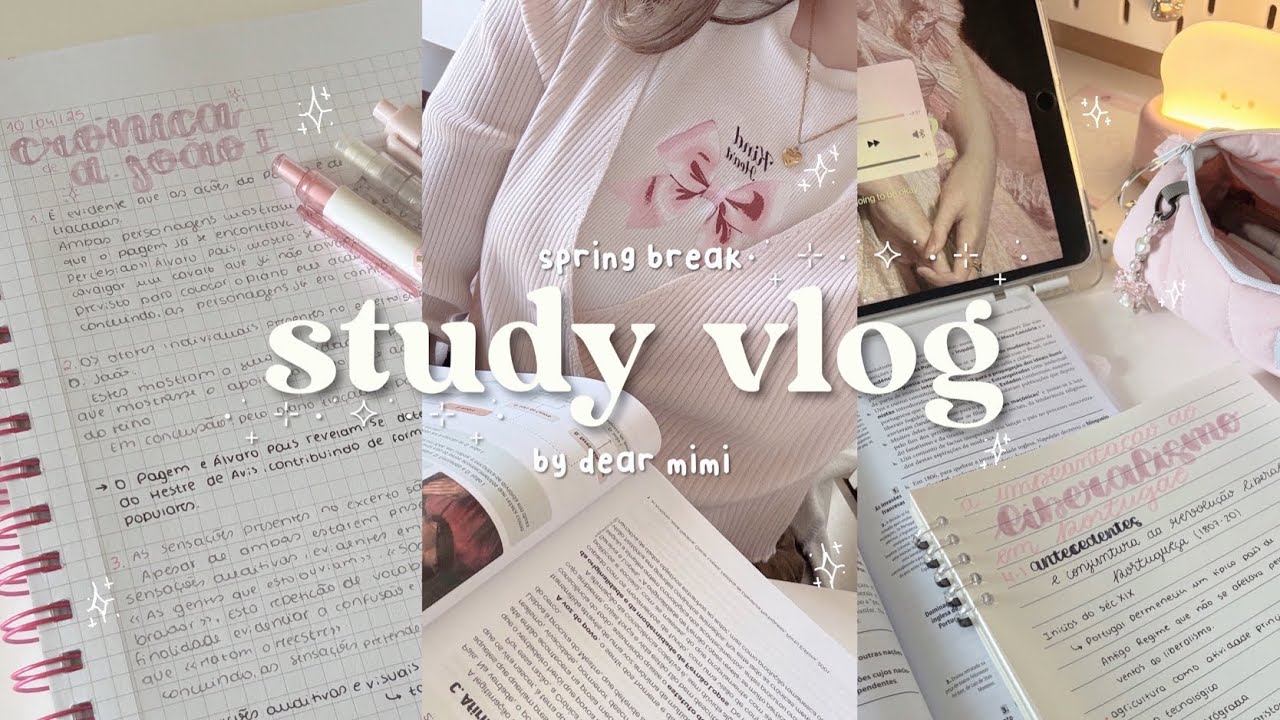 study vlog 🖇️ lots of note-taking, being productive on spring break...