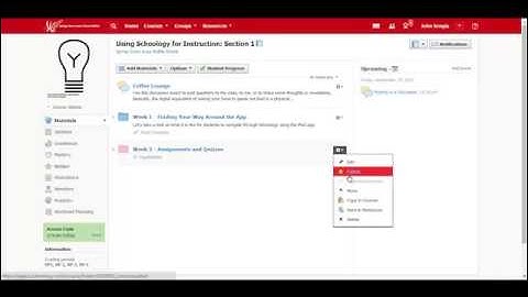 Organization for Course in Schoology