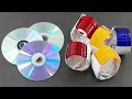 Recycling cd disc & Old bangles crafting | Waste cd disc reuse idea | Best out of waste