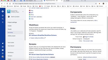 How to view project workflows, issue types, settings, permissions, components, roles, screens in Jir