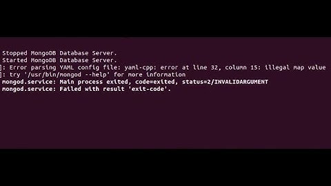 How to fix mongodb - Error parsing YAML config file: yamp-cpp error at line 32, illegal map value
