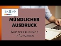 TestDaf Mündlicher Ausdruck︱ Musterprüfung 1 (ab 2020)︱Training