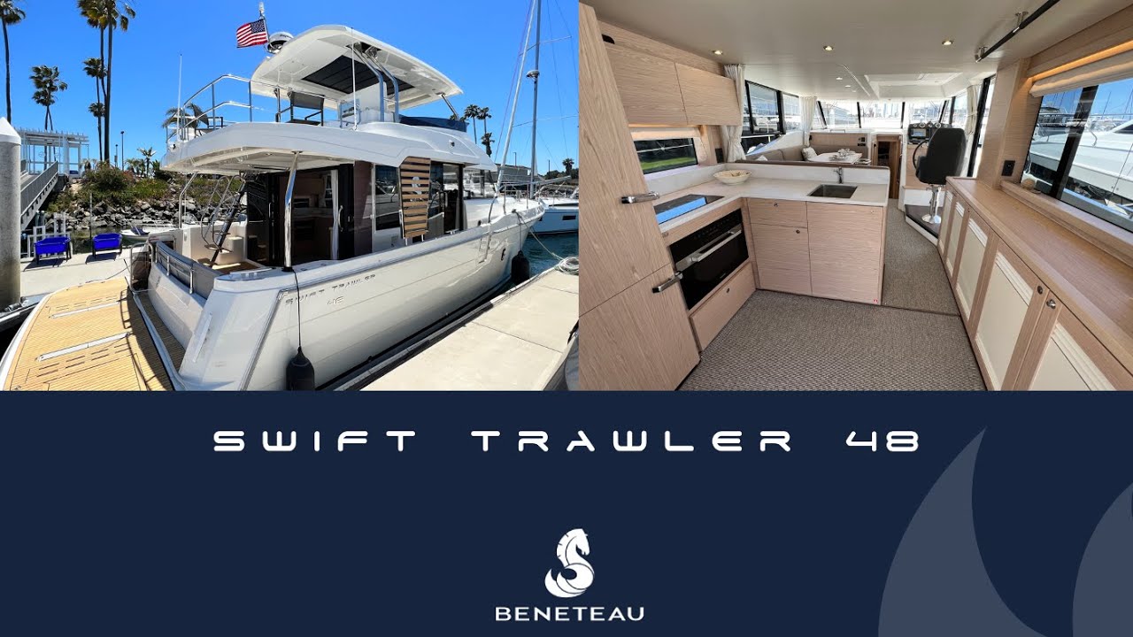 ⁣Full Tour of the New Beneteau Swift Trawler 48 in San Diego