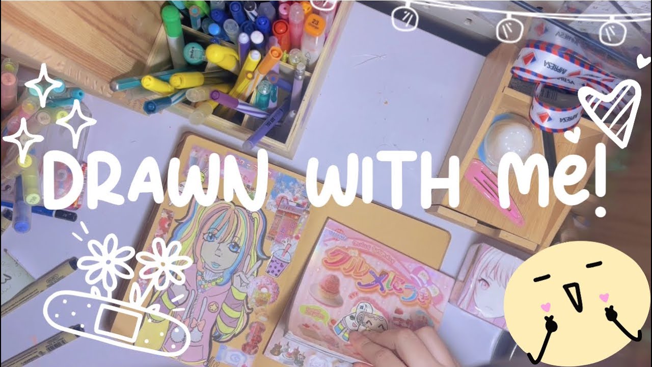 ☆彡🍬!Drawn With Me! Vlog🌷☆彡 #art #cutecore #kawaii #study #lofichill #sketchbook #speedpaint #drawn 