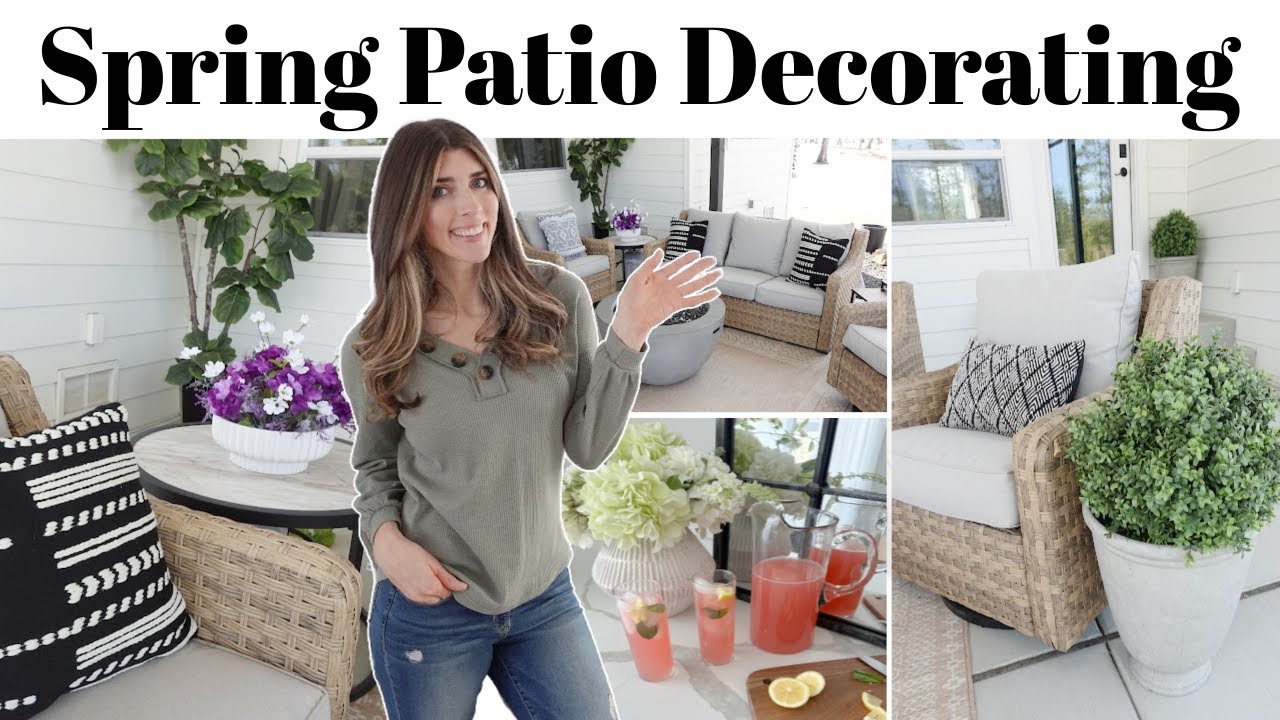 Decorating The Patio for Spring 2023 / DIY Spring Floral Arrangement & Entertaining Essentials