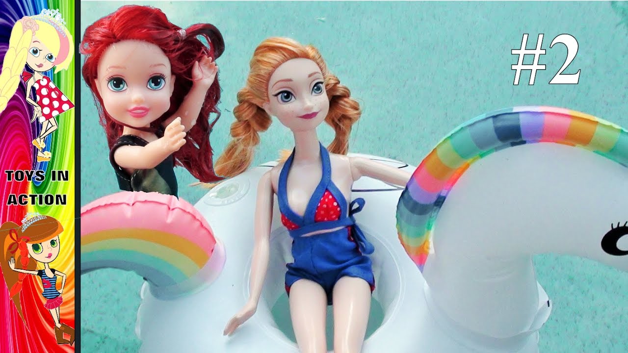 Mermaids Pool Party Ariel Toddler Glam #2 Anna and Elsa Toddlers Barbie ...