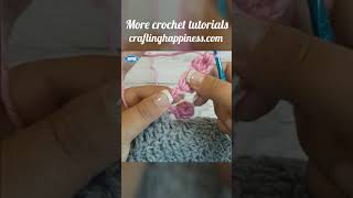 How To Crochet The Pom Pom Border | Crafting Happiness #shorts