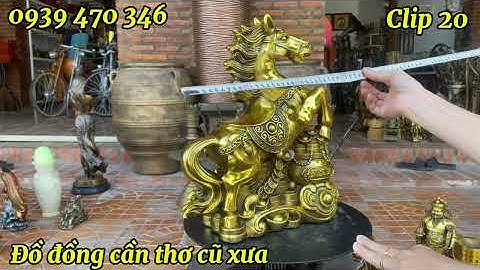 Đồ đồng Cần Thơ 65 - Bộ lư đào Nam Bộ, ngựa đồng tài lộc #đồđồngcầnthơ65 
