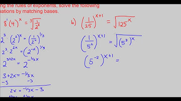 CPM Precalculus 3-80 - Using the rules of exponents to match bases and solve for x