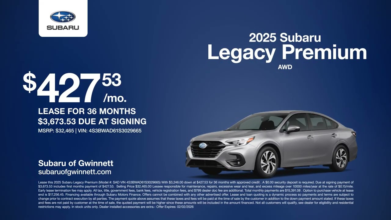 Subaru Legacy 01/14/2026 6760493