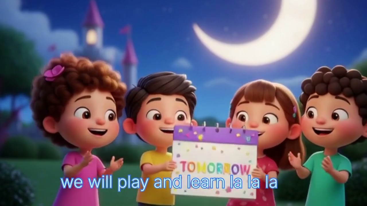 Yesterday Today Tomorrow Song for Kids | Learn Time Words with Fun Music 🎶