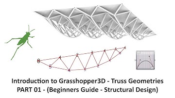 Introduction to Grasshopper3D - Part01 - Truss Geometries (Beginners Guide - Structural Design)