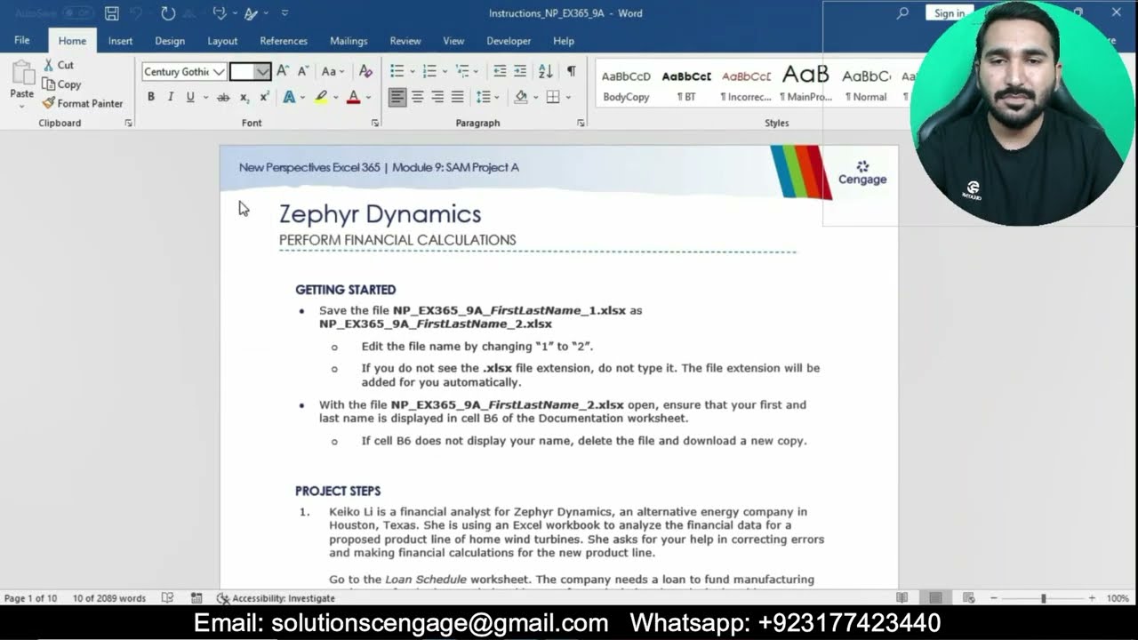 New Perspectives Excel 365 | Module 9: SAM Project A | Zephyr Dynamics