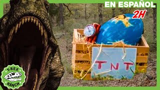 ¡Caza de Huevos de Dinosaurio Sorpresa con Dinamita!| Videos de dinosaurios y juguetes para niños