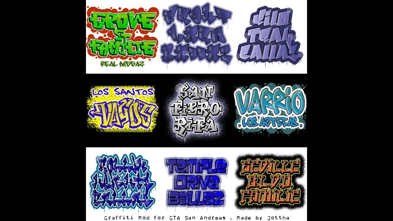 Интерактивная карта граффити гта сан андреас