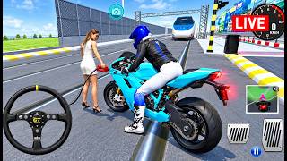 ✅3D Driving Class Simulator - Bullet Train Vs Motorbike - Bike Driving Game - Android Gameplay screenshot 5