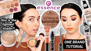 FULL FACE OF ESSENCE COSMETICS! Under $10 Affordable One Brand Tutorial