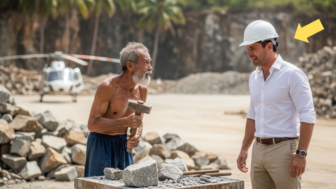 El millonario que encontró a su padre mendigo en su propia obra.