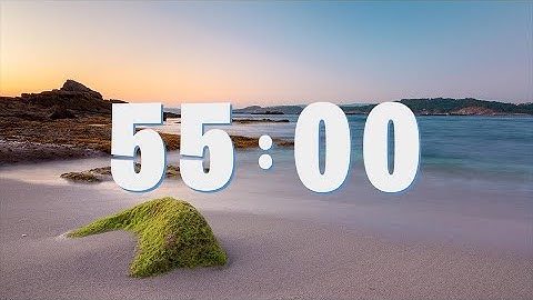 55 min of calm ocean waves (+ timer)