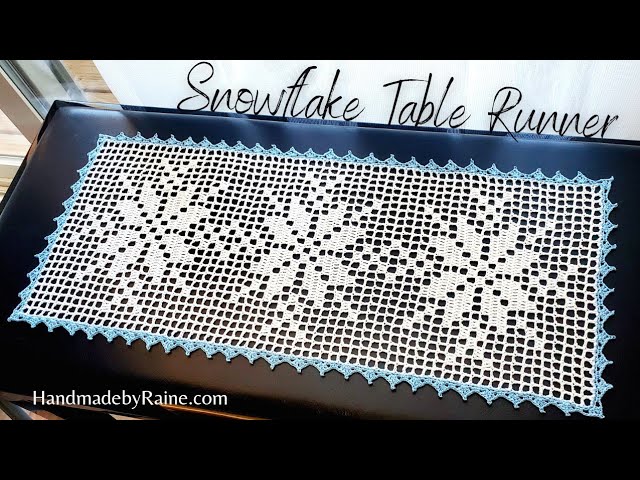 How to crochet Snowflake Table Runner ❄