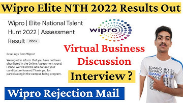 Wipro Elite NTH 2022 Result Out | Wipro Virtual Business Discussion | Wipro Interview Preparation