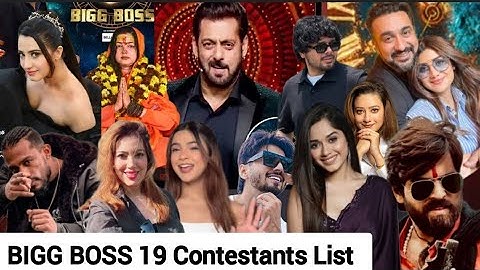 Bigg Boss Season 19 Confirmed Contestants List  | Bigg Boss | Salman Khan