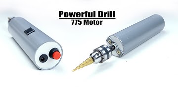 How To Make Powerful Drill Machine 775 Motor Using PVC Pipe