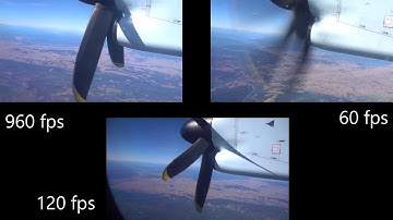 Plane Wing Frame Rate Comparison (24, 30, 60, 120, and 960)